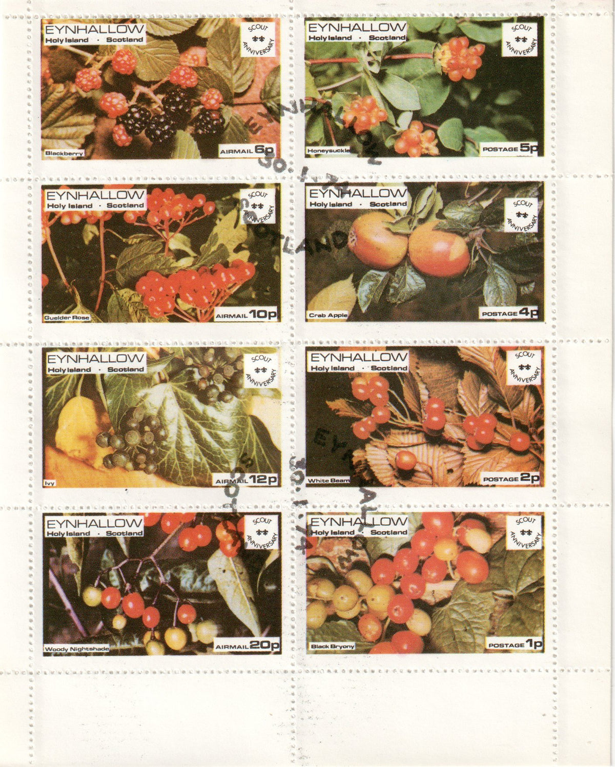 GB Locals - 1974 Eynhallow - Fruit, J&P Cat Ref.43-50 - Perf., CTO (Copy)