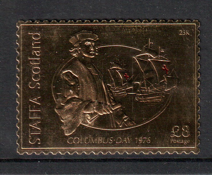GB Locals - 1976 Staffa - Columbus Day J&P Cat Ref. #452 - MNH (Copy)