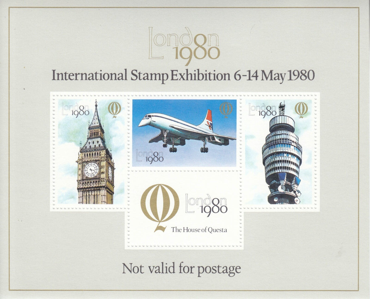 London 1980 - House of Questa Exhibition Sheet
