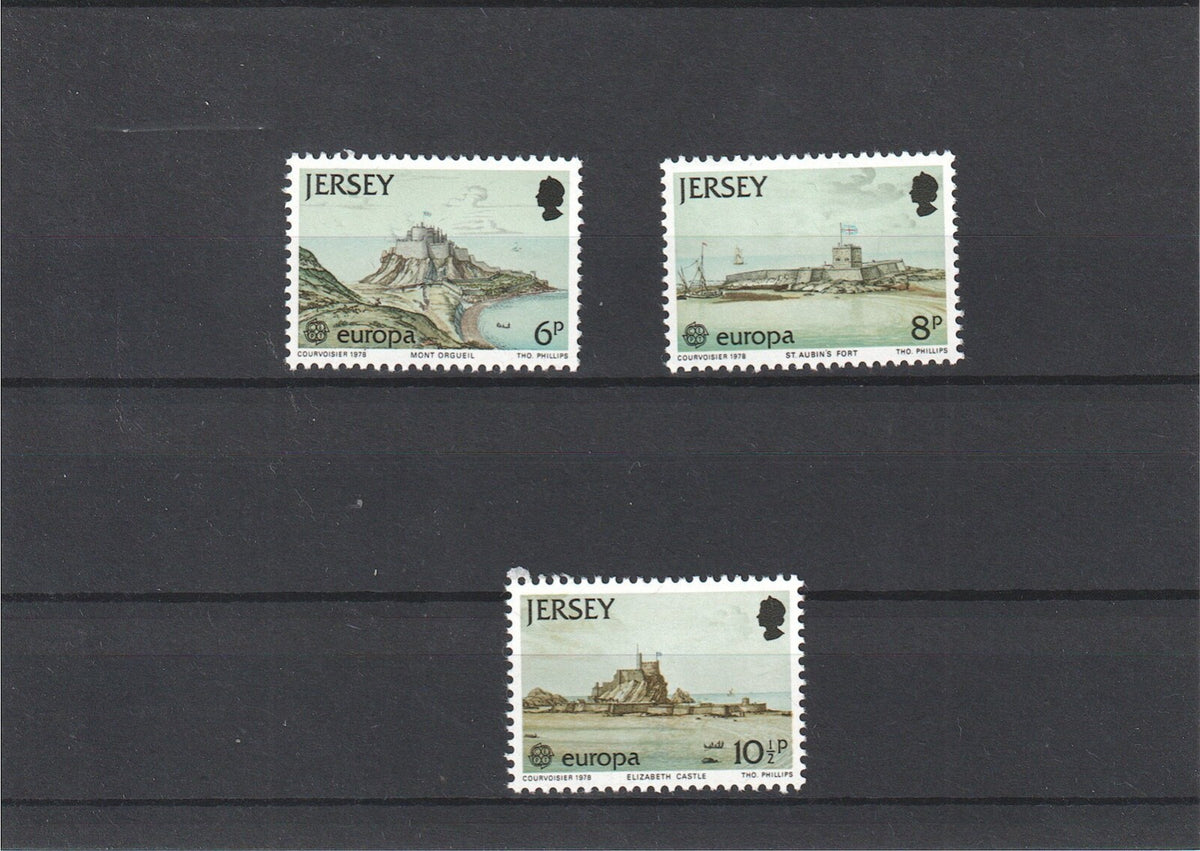 Jersey 1978 - Europa: Monuments - Castles From Paintings - SG 187- 189 - MNH