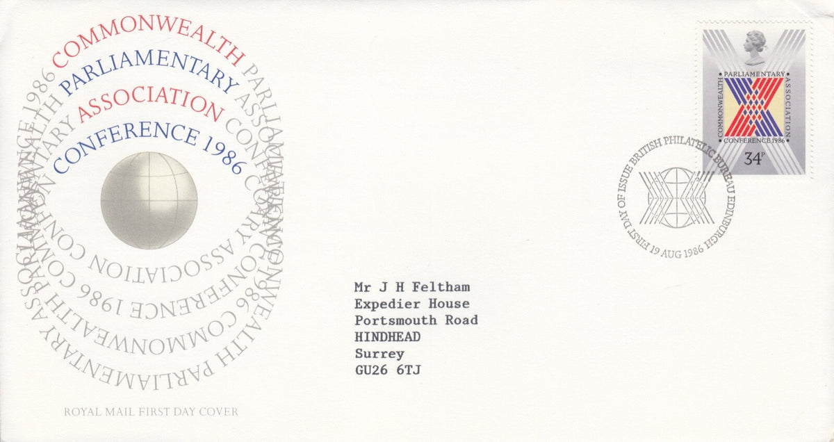 GB 1986 - Commonwealth Parliamentary Conference - Royal Mail FDC