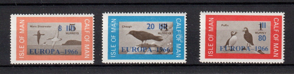 Calf of Man : 1966 Europa 1966 O/P on Birds - CA.052-CA.054 (Perf.) MNH