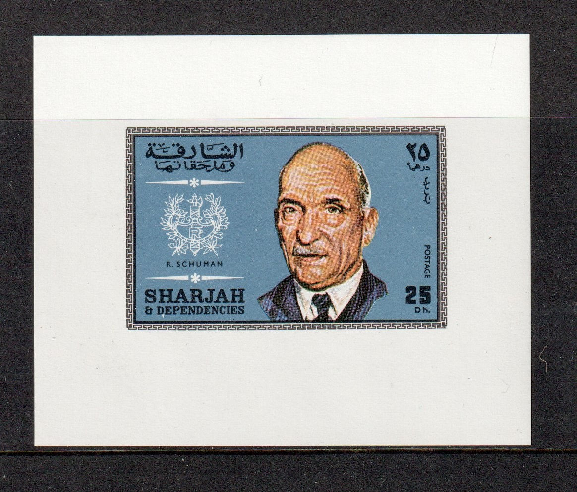 Sharjah 1969 - Famous Personalities - Deluxe S/S - Mi-529 - Imperf - MNH