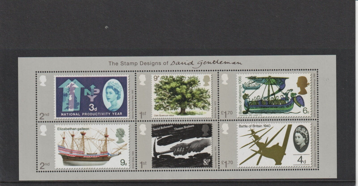 GB 2022 The Stamp Designs Of David Gentleman MiniSheet - SG MS4635 - w/o BARCODE