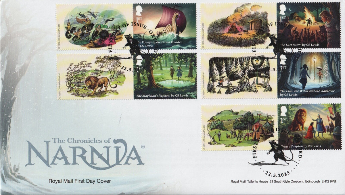GB 2025 - Chronicles of Narnia Smilers/Collector Sheet FDC's (2) - GS175/LS173