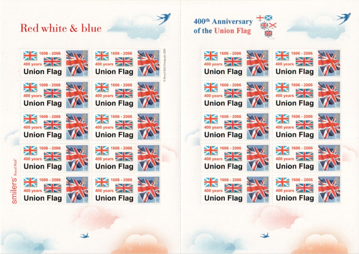 GB 2006 - 400th Anniversary of Union Flag - Themed Smilers Sheet (Ref: TS-53)