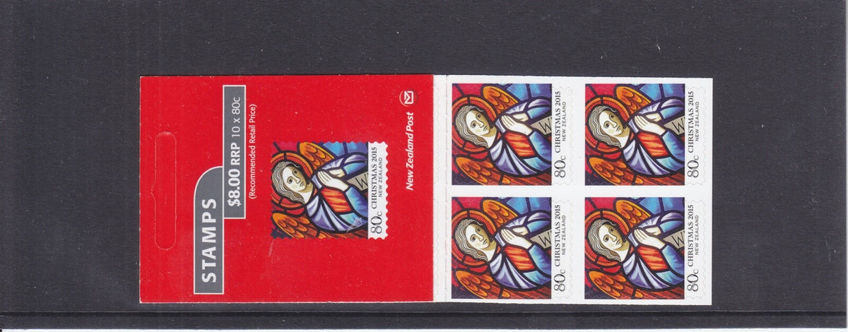 2015 New Zealand - Christmas Stamp Booklet - 10 x 80c - Self Adhesive