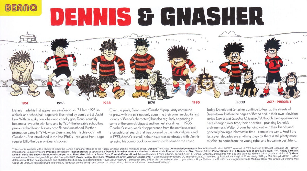 GB 2021 Dennis & Gnasher Retail Booklet FDC - SG-PM80