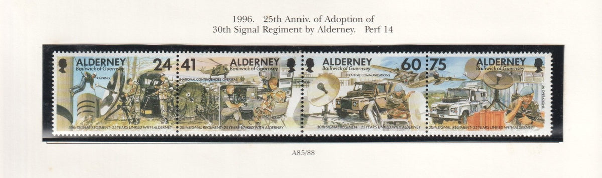 Alderney 1996 - 25th Anniv Of Adoption Of 30th Signal Regiment By Alderney - MNH