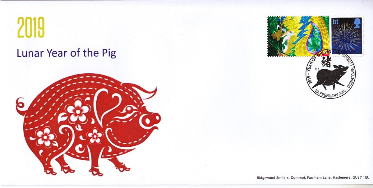 GB 2019 - Generic Smilers - Year of the Pig - Special Postmark Cover # 3