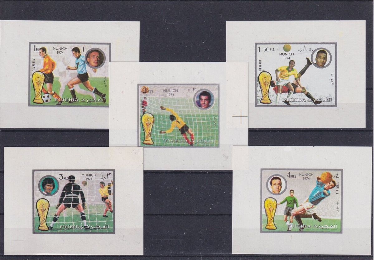 Fujeira 1972 - Football World Cup 1974, Deluxe Mini Sheets IMPERF- MNH
