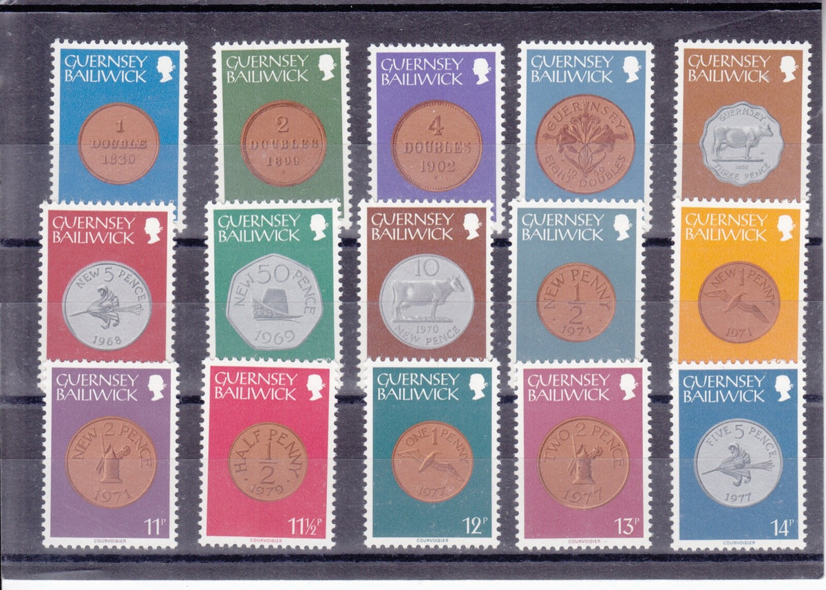 Guernsey 1982 - Coins - MNH Set - SG-177-198 Complete to £5