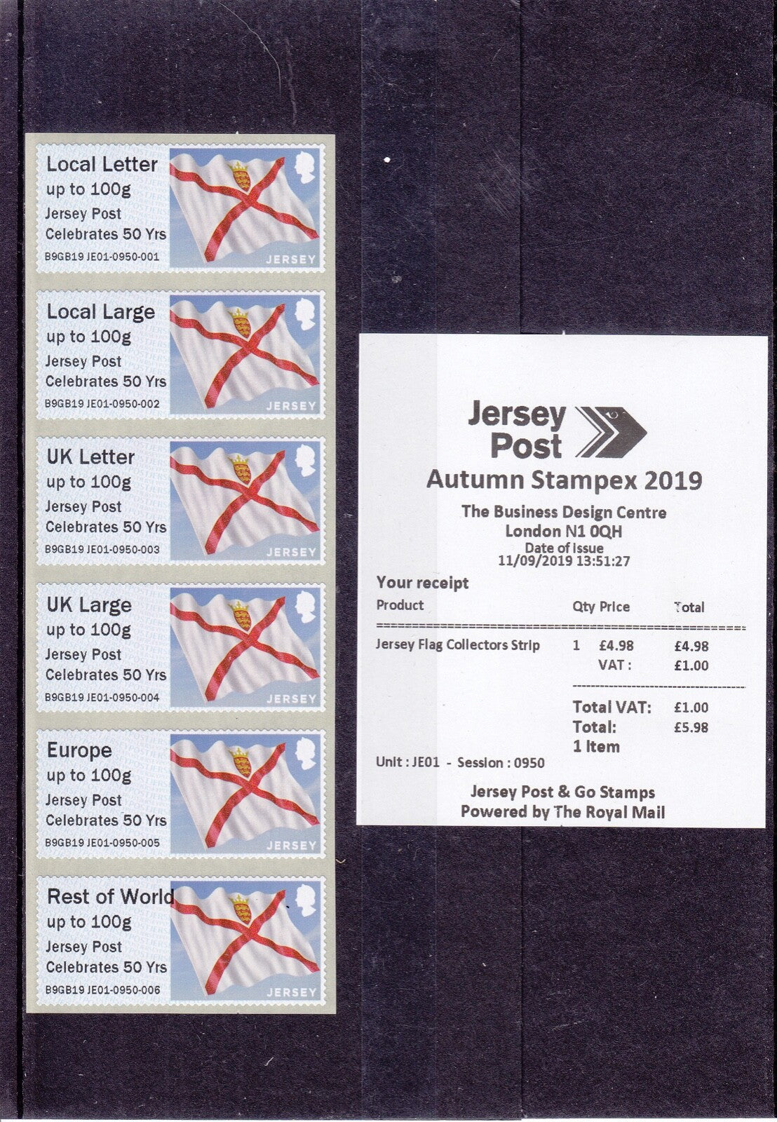 Jersey 2019 - Post & Go - Jersey Post Celebrates 50 Yrs o/p B9GB19 JE01
