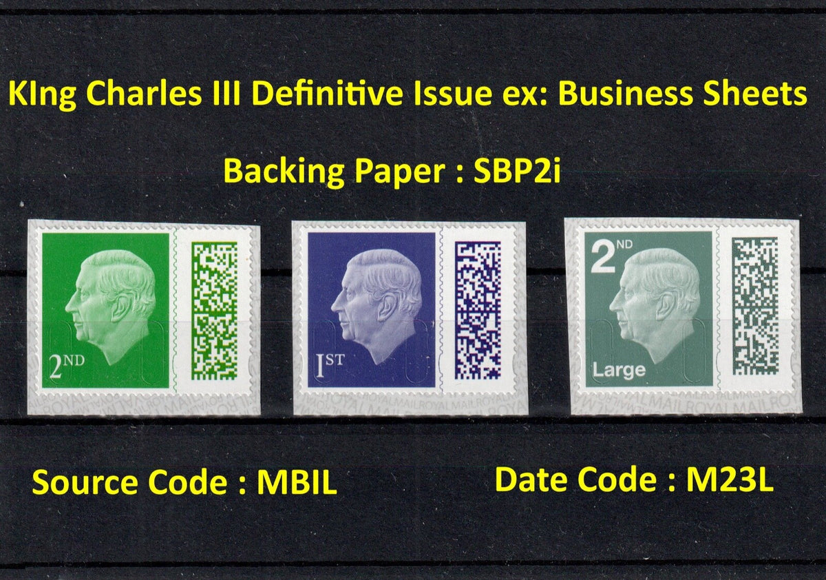 GB 2023 - Barcoded KC III ex Business Sheets - MBIL M23L - set of 3