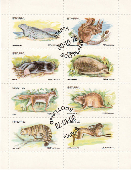 GB Locals - 1974 Staffa - Wildlife - J&P Cat Ref. 146-153 - Perf., CTO
