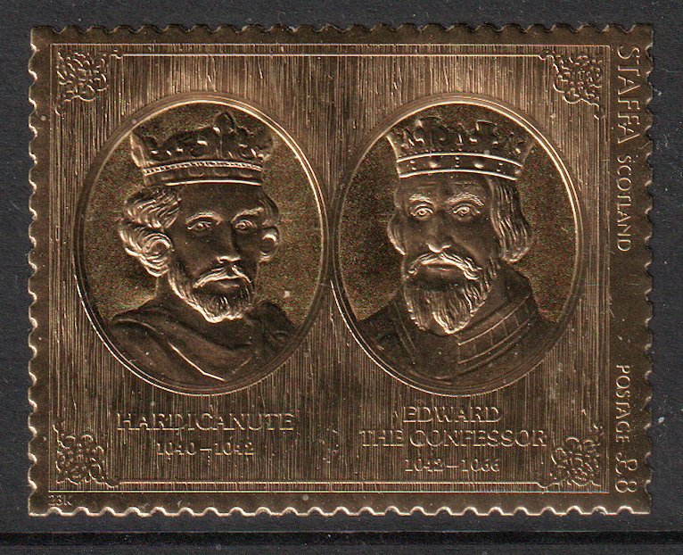 GB Locals - 1982 Staffa - Queen's Silver Jubilee (Hardicanute And Edward The Confessor) - J&P Cat Ref. #567 - MNH (Copy)