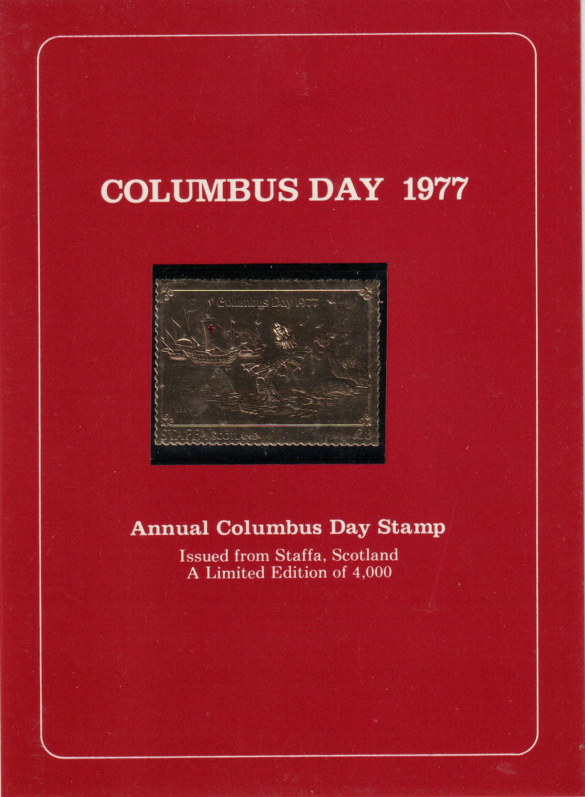 GB Locals - 1977 Staffa - Columbus Day J&P Cat Ref. # 636 - MNH