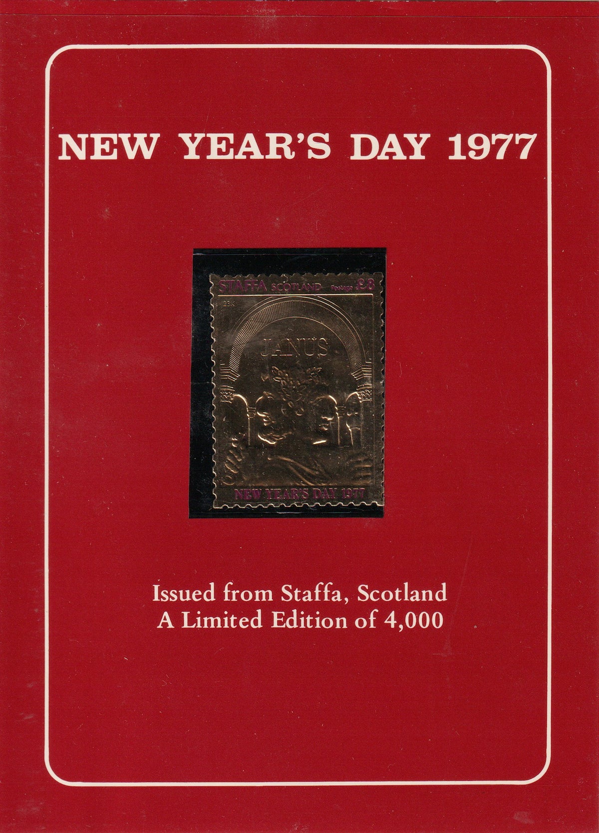GB Locals - 1977 Staffa - New Year's Day J&P Cat Ref. # 456 - MNH