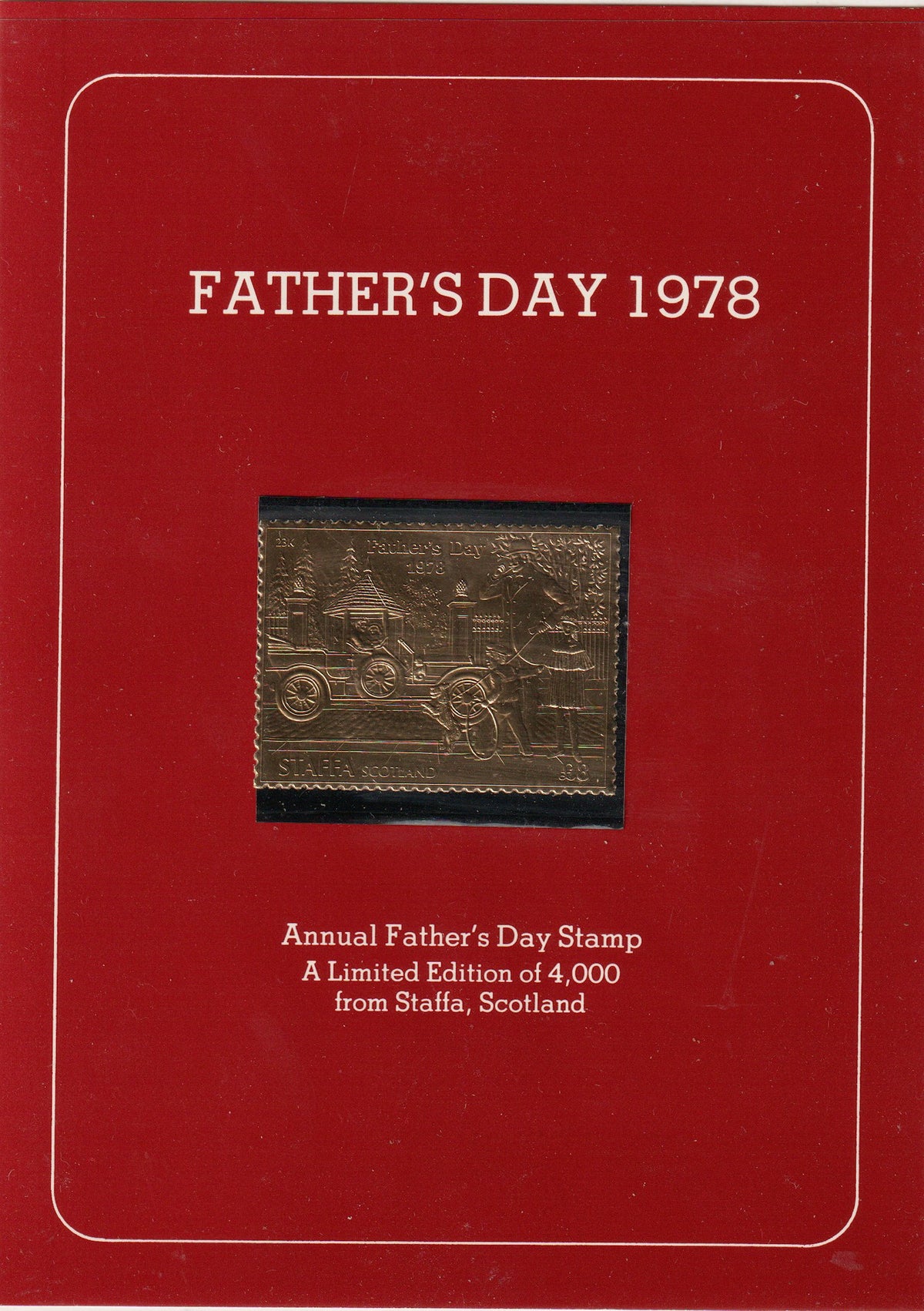 GB Locals - 1978 Staffa - Father's Day J&P Cat Ref. # 698 - MNH