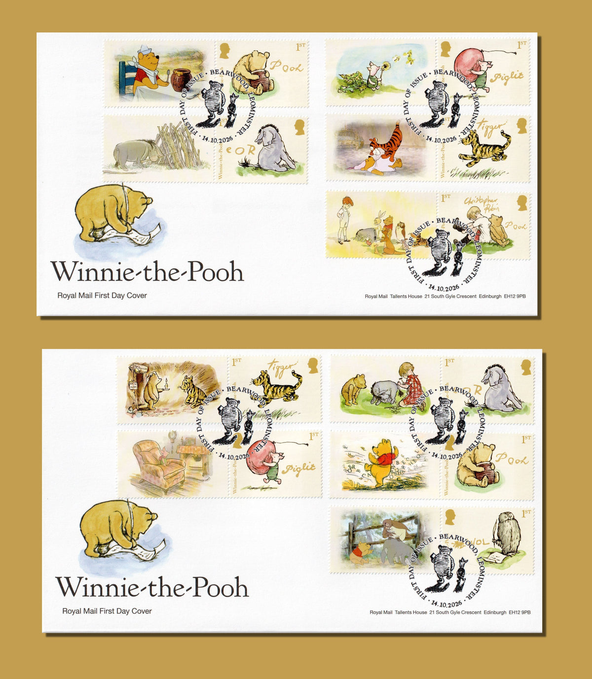 GB 2026 - Winnie the Pooh Smilers/Collector Sheet - Pair of First Day Covers (2) GS-192 CTO