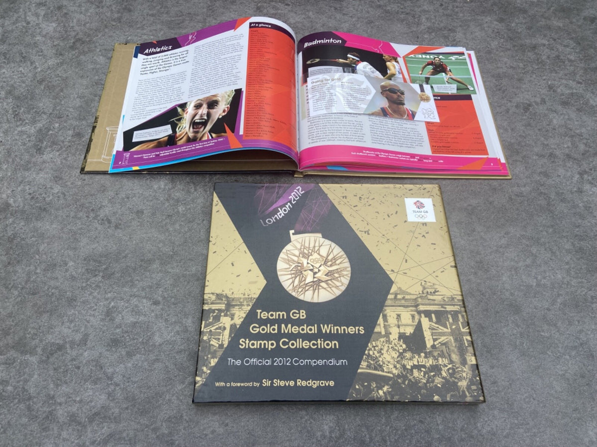 2012 GB Olympic Gold Medal Winners Stamp Collection Album by Royal Mail - Empty