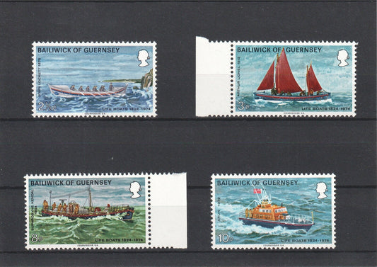Guernsey 1974 - 150th Anniversary of RNLI - MNH Set - SG 94-97