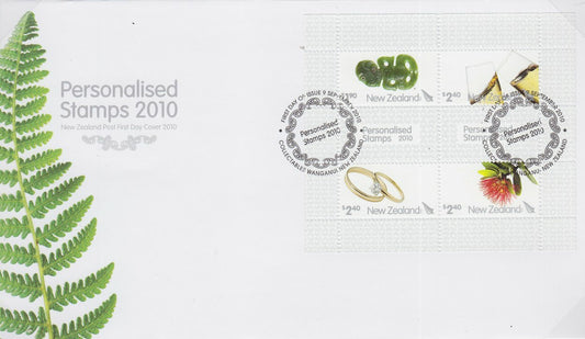 2010 New Zealand - Personalised Stamps Mini Sheet FDC - SG 3238MS - CTO