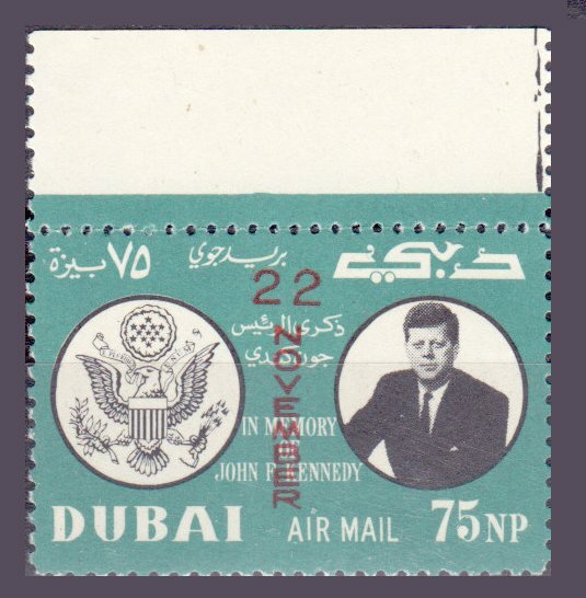 Dubai 1964 - First Death Anniversary of Pres. JF Kennedy - SG133 - MNH