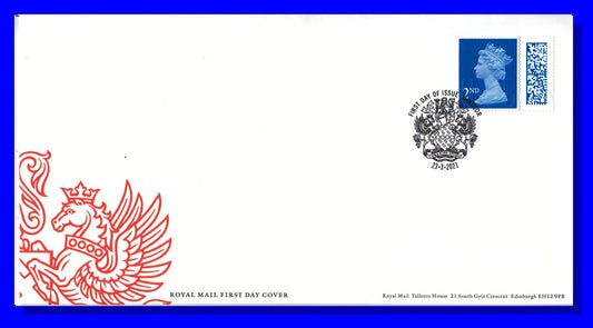 2021 - MBIL M21L - 2nd Class Barcoded Machin Stamp FDC