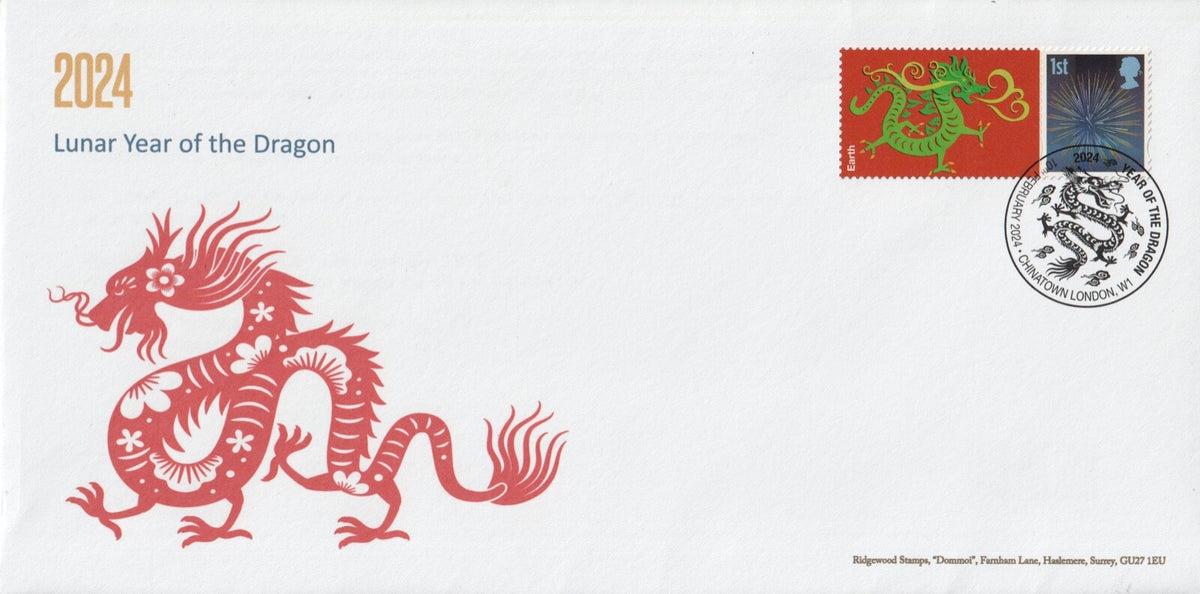 GB 2024 - Year of the Dragon - Smilers/ Special Hand stamp Commemorative Covers