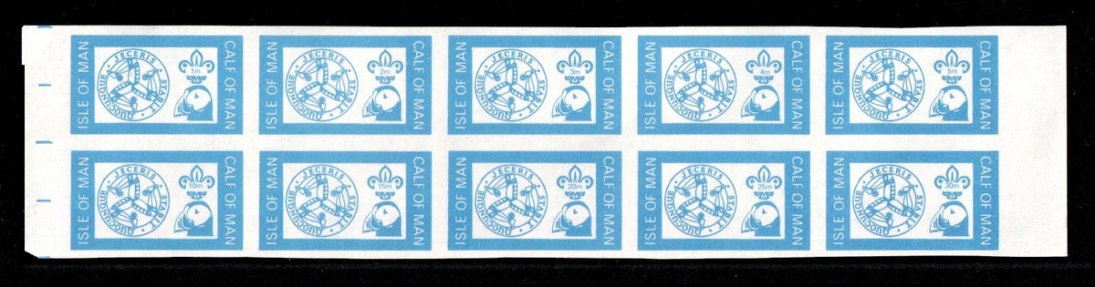 Calf of Man: Scouts  1972 - CA.272-CA.281 (Imperf) as issued + Colour Trials MNH