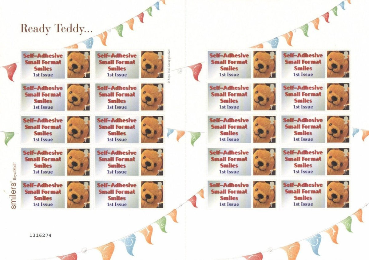 GB 2005 - Self Adhesive Small Format Smilers - Ready Teddy - TS31b