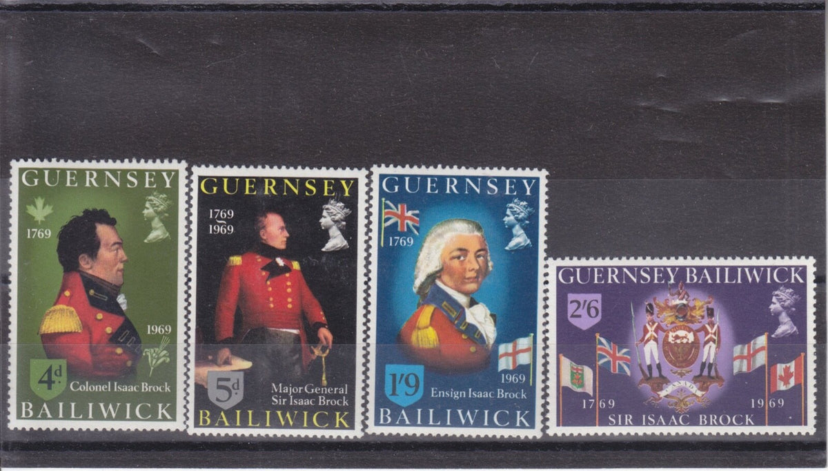 Guernsey 1972 - Birth Bicentenary of Sir Issac Brooks - SG-29-32 - MLH