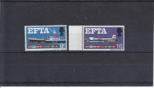 GB 1967 - EFTA Phosphor set - SG 715p-716p - MNH