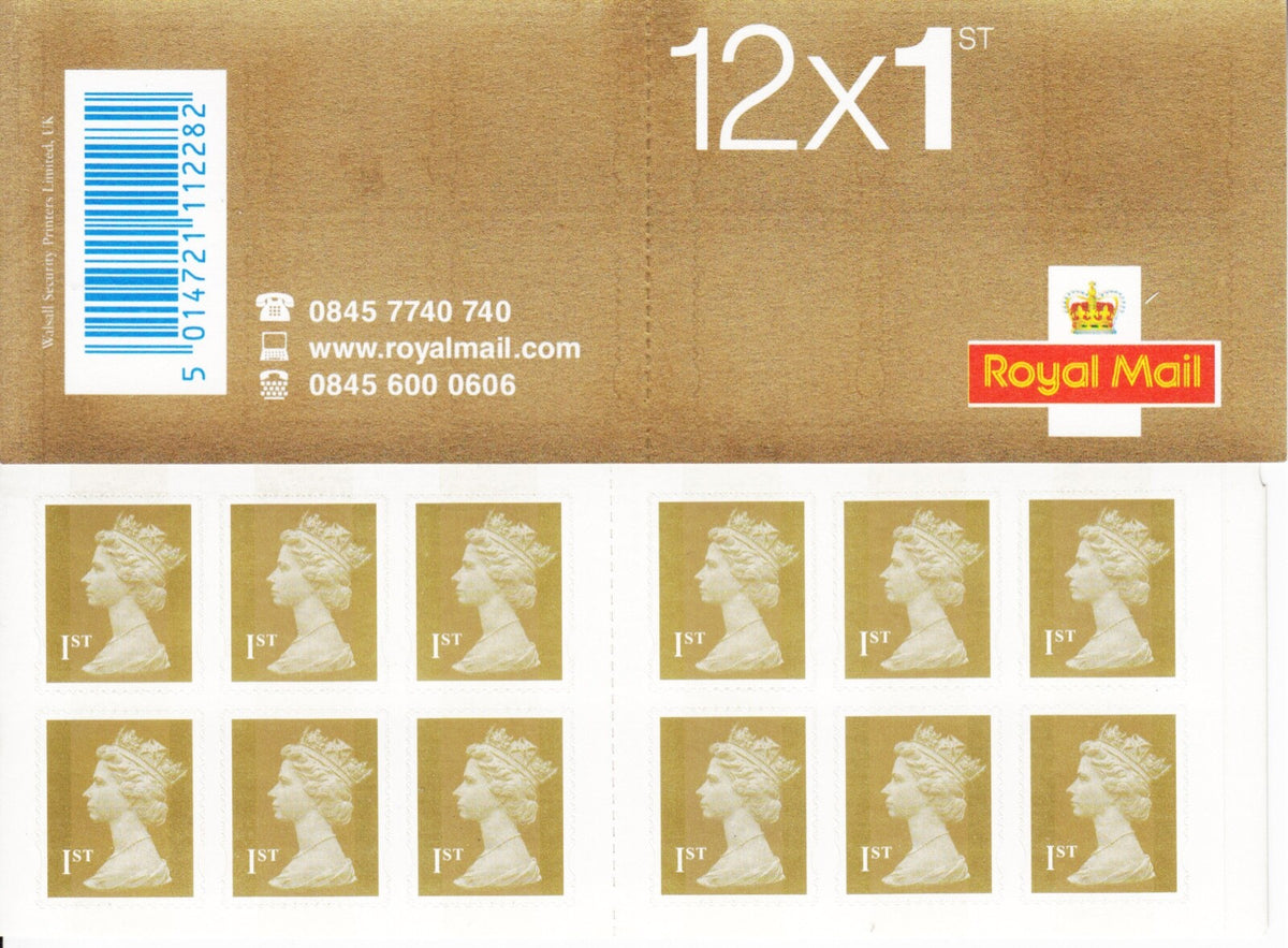 2006 - Forgery! - 1st Class Gold x 12 self adhesive booklet with varnish bands