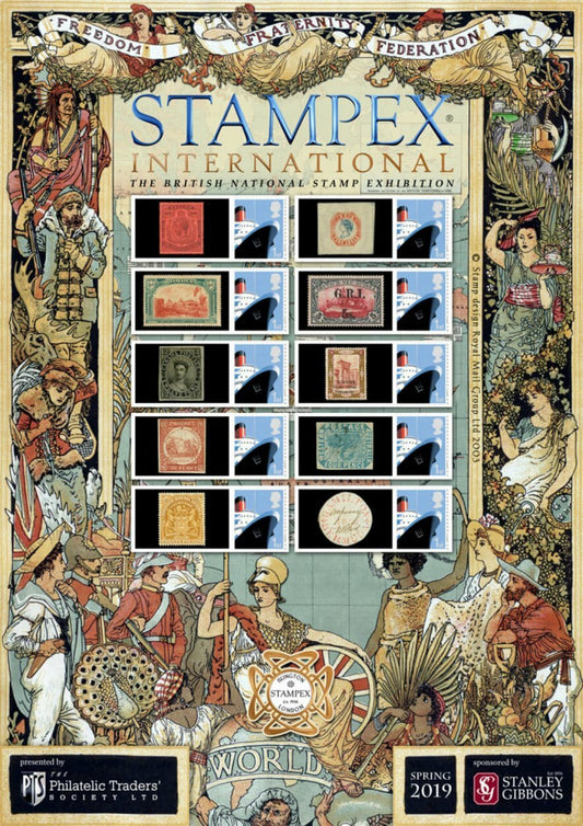 GB 2019 - Spring STAMPEX Smilers Sheet - Ref: BC-516