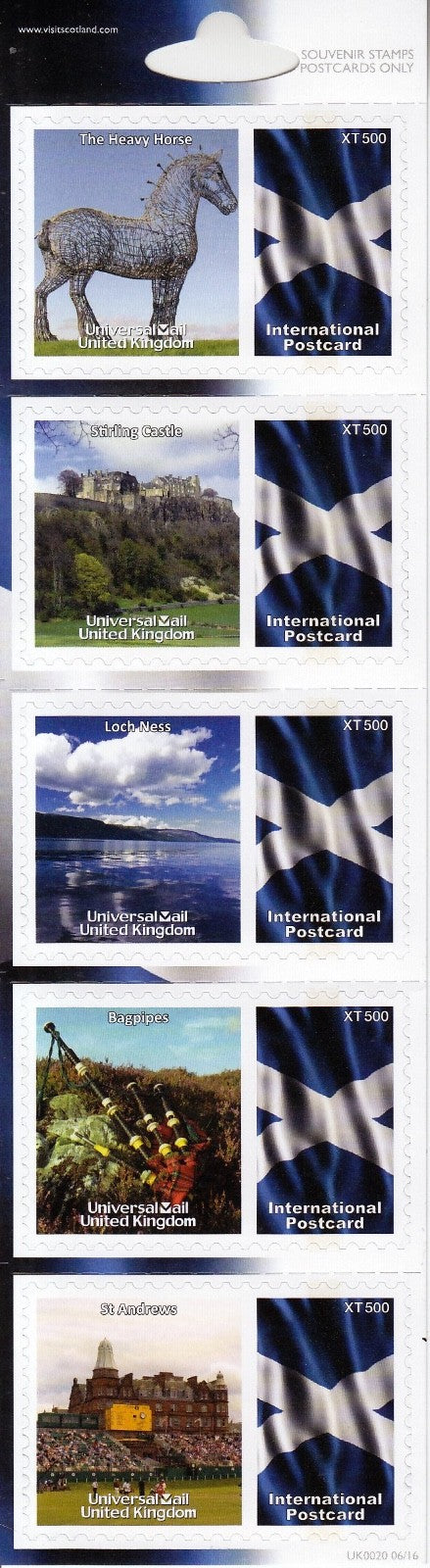 GB Universal Mail Tourist Stamps - buy one or more from the drop down menu!!