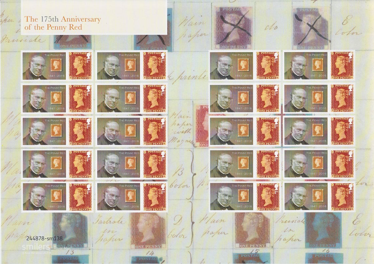 GB 2016 - Customised Penny Red Smilers Sheet - CS-060
