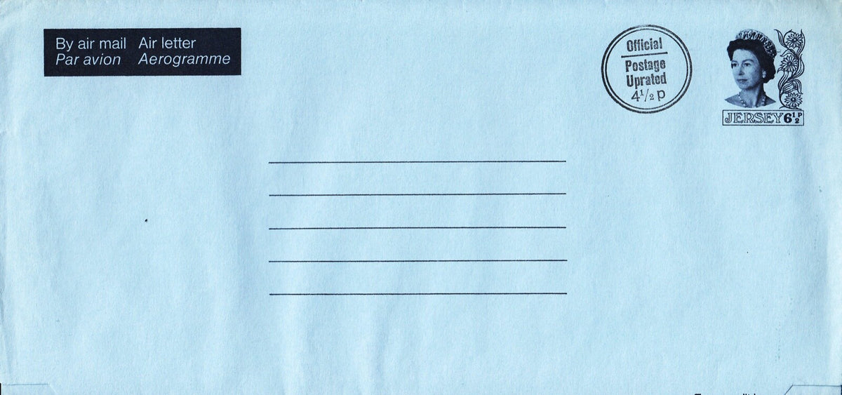 Jersey 1976 - Large Format Aerogramme/Airletter - H&G F9