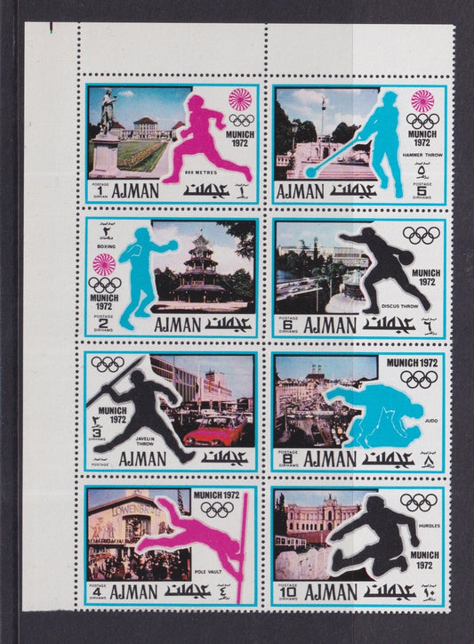 1971 Ajman - Winter Olympics Sapporo - Mi-726-733 - PERF. - MNH