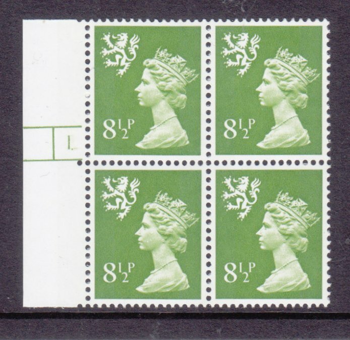 GB 1976 - Scotland SG-S-27 cylinder block of 4 - MNH
