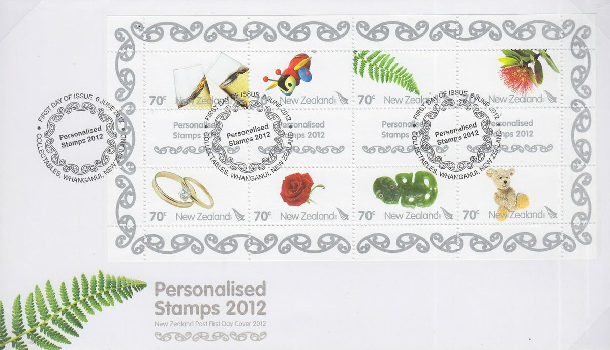 2012 New Zealand - Personalised Stamps Mini Sheet FDC - SG 3377MS - CTO