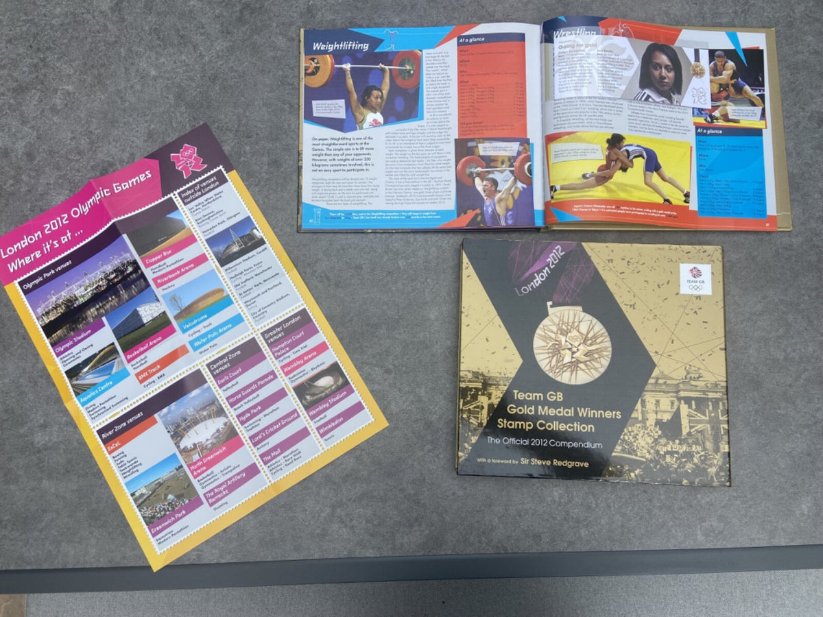 2012 GB Olympic Gold Medal Winners Stamp Collection Album by Royal Mail - Empty