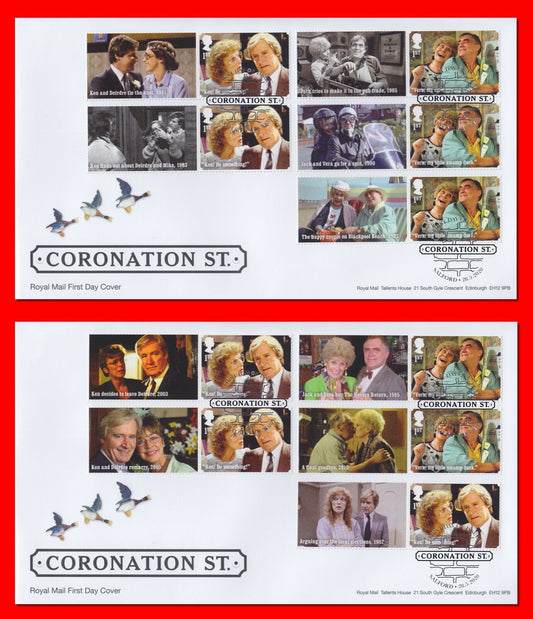 GB 2020 - Coronation Street Collector/Generic Smilers FDC x 2 - LS-123 /GS-125