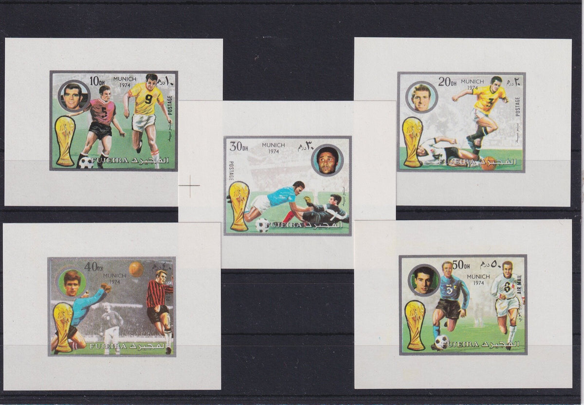 Fujeira 1972 - Football World Cup 1974, Deluxe Mini Sheets IMPERF- MNH