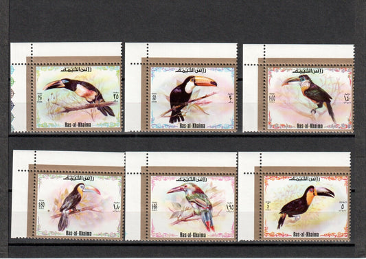 1972  Ras Al Khaima - Toucans - Mi 920-925 - Perf. - MNH