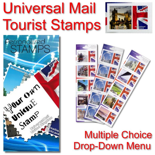 GB Universal Mail Tourist Stamps - buy one or more from the drop down menu!!