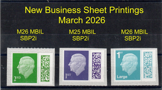 GB 2026 - Barcoded KC III ex Business Sheets - MBIL M25L/M26L - set of 3