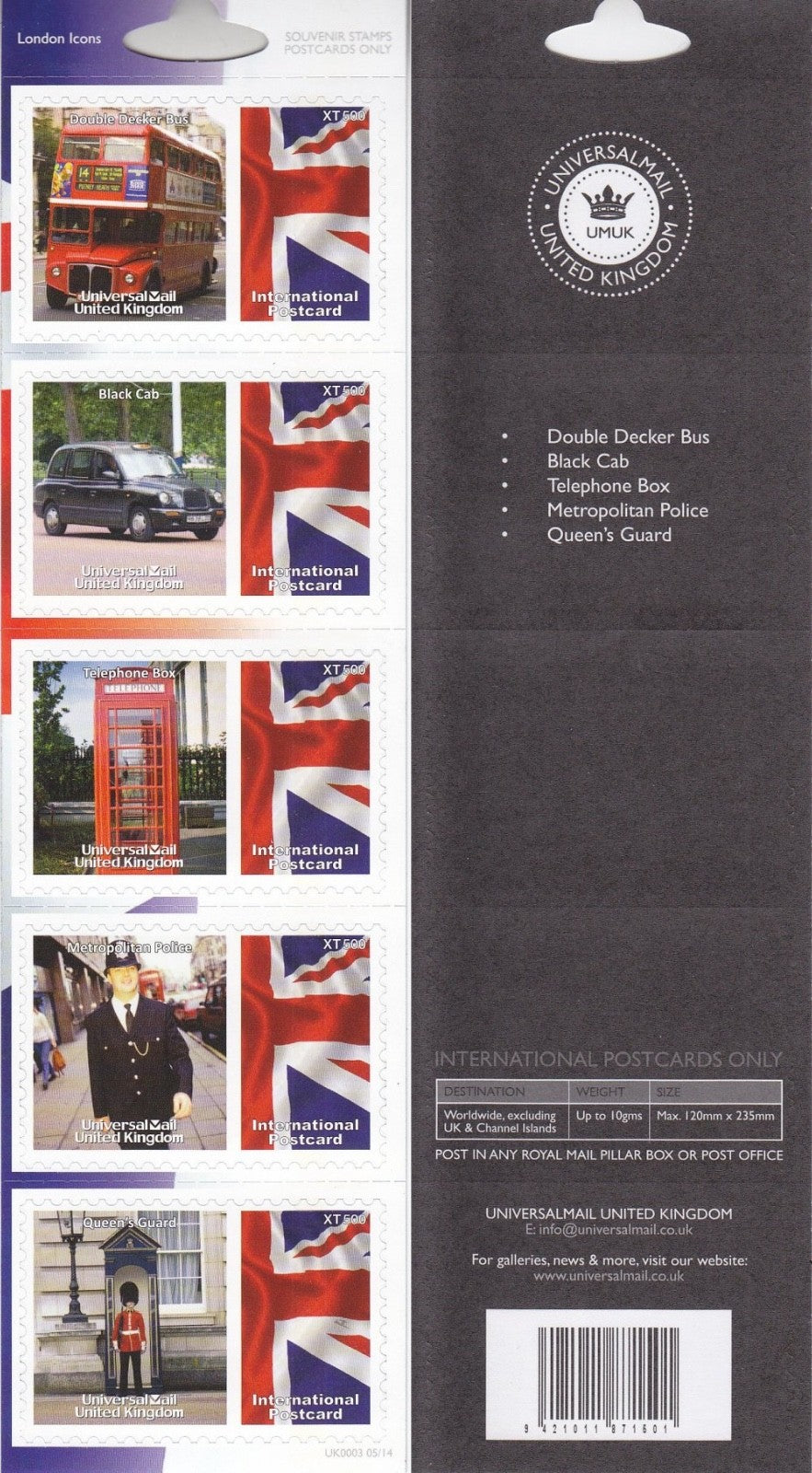 GB Universal Mail Tourist Stamps - buy one or more from the drop down menu!!