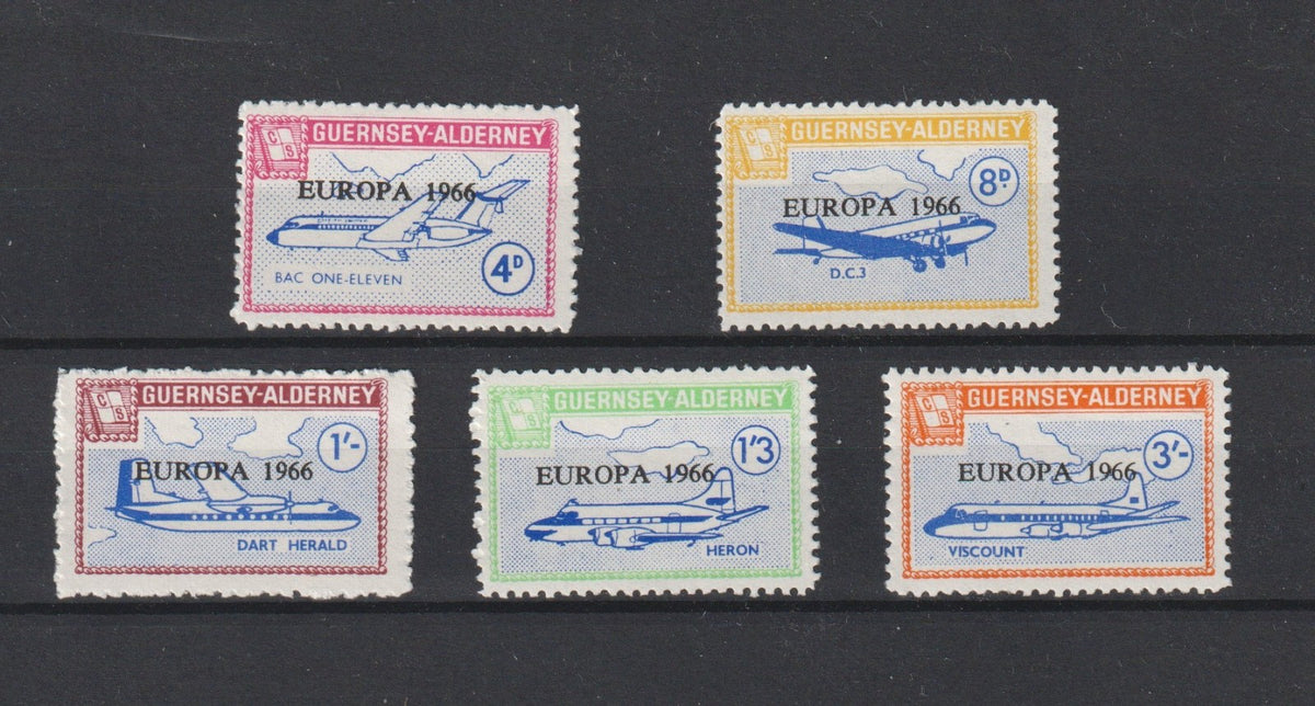 Guernsey-Alderney Commodore : Europa 1966 o/p set  MNH